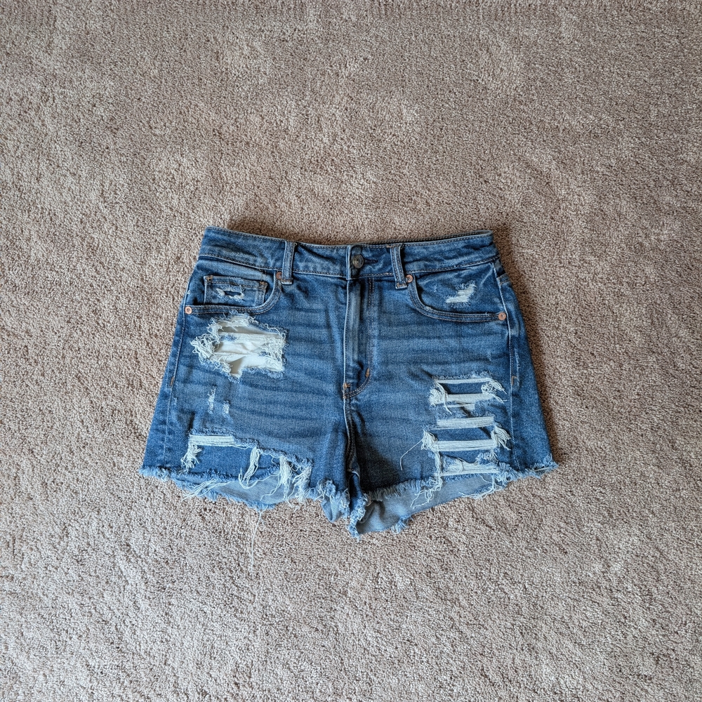 Denim High Rise Mom Short
